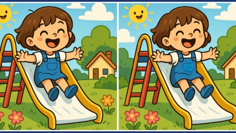 Zeka Testi: Kaydıraktaki 3 Farkı 12 Saniyede Bulabilir misin?