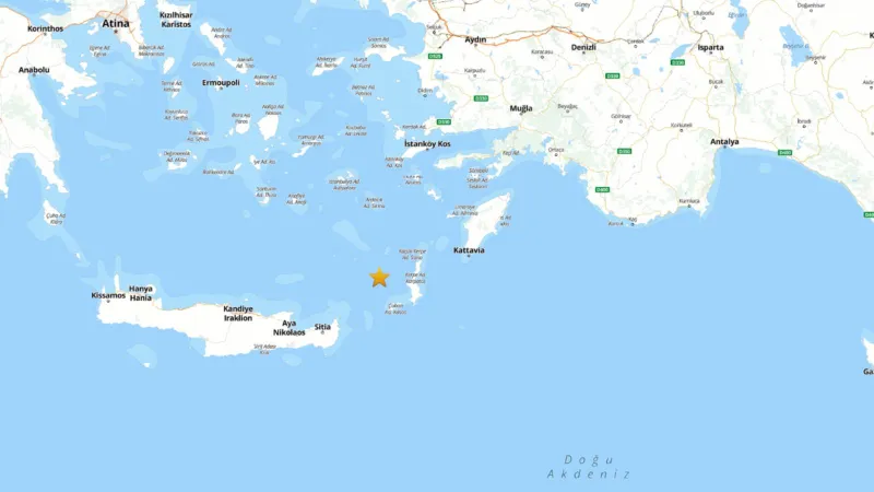 Muğla Datça açıklarında 4.4 büyüklüğünde deprem
