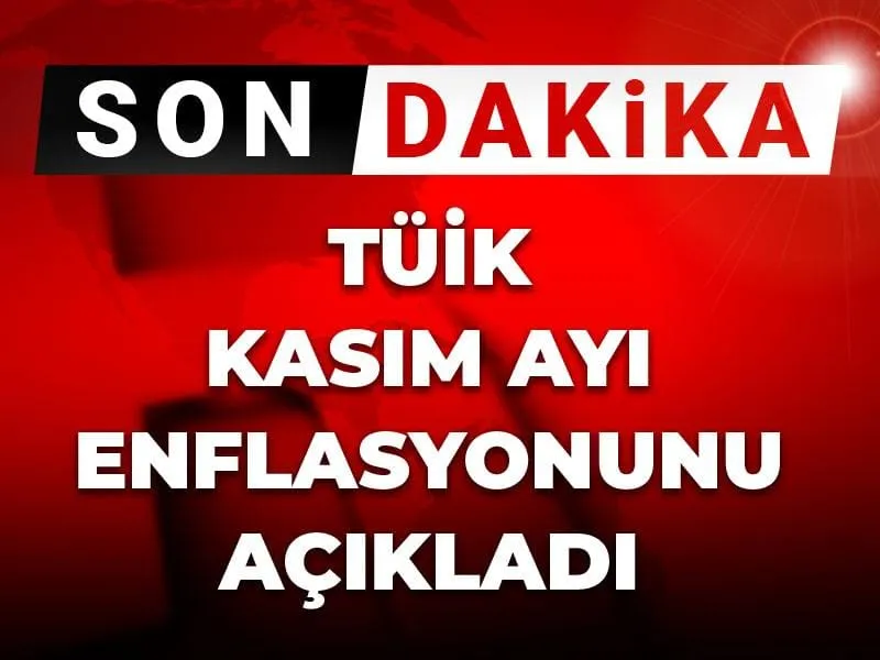 Son dakika | TÜİK kasım ayı enflasyonunu açıkladı