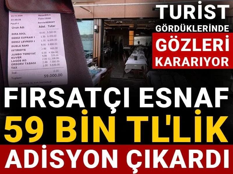 İstanbul'da Turistlere Şok! 59 Bin TL'lik Hesap İddiası!